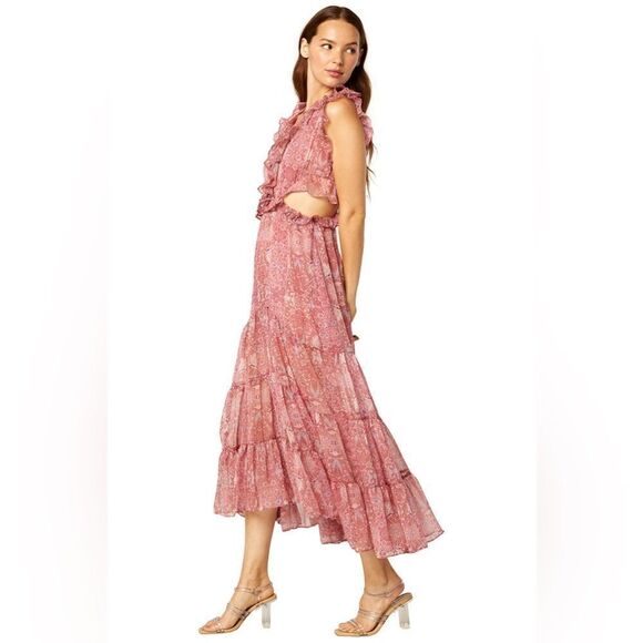MISA Los Angeles Natasha Dress in Washed Rose Lilac - Picture 6 of 13